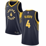 Men's Nike Indiana Pacers #4 Victor Oladipo Authentic Navy Blue Road NBA Jersey - Icon Edition