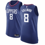 Women's Nike Los Angeles Clippers #8 Danilo Gallinari Authentic Blue Road NBA Jersey - Icon Edition