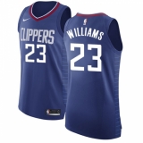 Men's Nike Los Angeles Clippers #23 Louis Williams Authentic Blue Road NBA Jersey - Icon Edition