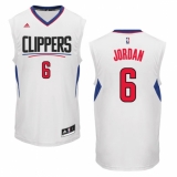 Women's Adidas Los Angeles Clippers #6 DeAndre Jordan Authentic White Home NBA Jersey