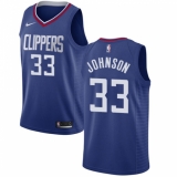 Men's Nike Los Angeles Clippers #33 Wesley Johnson Swingman Blue Road NBA Jersey - Icon Edition