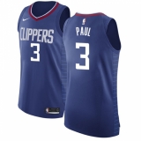 Youth Nike Los Angeles Clippers #3 Chris Paul Authentic Blue Road NBA Jersey - Icon Edition
