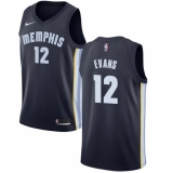 Men's Nike Memphis Grizzlies #12 Tyreke Evans Swingman Navy Blue Road NBA Jersey - Icon Edition