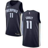 Women's Nike Memphis Grizzlies #11 Mike Conley Swingman Navy Blue Road NBA Jersey - Icon Edition