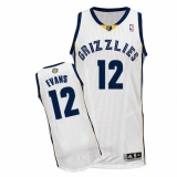 Men's Adidas Memphis Grizzlies #12 Tyreke Evans Authentic White Home NBA Jersey