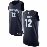 Men's Nike Memphis Grizzlies #12 Tyreke Evans Authentic Navy Blue Road NBA Jersey - Icon Edition