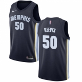Men's Nike Memphis Grizzlies #50 Bryant Reeves Swingman Navy Blue Road NBA Jersey - Icon Edition