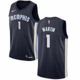 Men's Nike Memphis Grizzlies #1 Jarell Martin Swingman Navy Blue Road NBA Jersey - Icon Edition