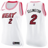 Women's Nike Miami Heat #2 Wayne Ellington Swingman White/Pink Fashion NBA Jersey