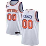 Men's Nike New York Knicks #00 Enes Kanter Authentic White NBA Jersey - Association Edition