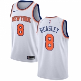 Men's Nike New York Knicks #8 Michael Beasley Authentic White NBA Jersey - Association Edition