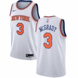 Men's Nike New York Knicks #3 Tracy McGrady Swingman White NBA Jersey - Association Edition