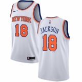 Men's Nike New York Knicks #18 Phil Jackson Authentic White NBA Jersey - Association Edition