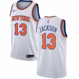 Men's Nike New York Knicks #13 Mark Jackson Swingman White NBA Jersey - Association Edition