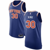 Men's Nike New York Knicks #30 Bernard King Authentic Royal Blue NBA Jersey - Icon Edition