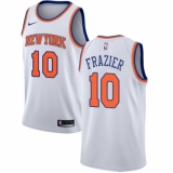 Men's Nike New York Knicks #10 Walt Frazier Swingman White NBA Jersey - Association Edition