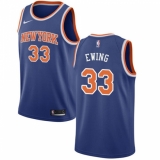 Men's Nike New York Knicks #33 Patrick Ewing Swingman Royal Blue NBA Jersey - Icon Edition