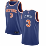 Men's Nike New York Knicks #3 John Starks Swingman Royal Blue NBA Jersey - Icon Edition