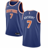 Men's Nike New York Knicks #7 Carmelo Anthony Swingman Royal Blue NBA Jersey - Icon Edition