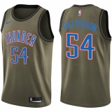 Youth Nike Oklahoma City Thunder #54 Patrick Patterson Swingman Green Salute to Service NBA Jersey