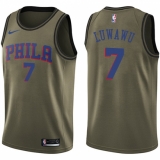 Men's Nike Philadelphia 76ers #7 Timothe Luwawu Swingman Green Salute to Service NBA Jersey