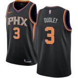 Men's Nike Phoenix Suns #3 Jared Dudley Swingman Black Alternate NBA Jersey Statement Edition