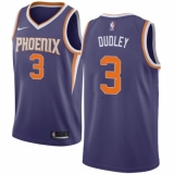 Men's Nike Phoenix Suns #3 Jared Dudley Swingman Purple Road NBA Jersey - Icon Edition