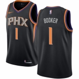 Men's Nike Phoenix Suns #1 Devin Booker Swingman Black Alternate NBA Jersey Statement Edition