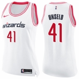 Women's Nike Washington Wizards #41 Wes Unseld Swingman White/Pink Fashion NBA Jersey