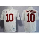 Alabama Crimson Tide 10 A.J McCarron White Limited NCAA Jerseys