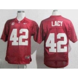 Alabama Crimson Tide 42 Eddie Lacy Red 2012 SEC Patch College Football NCAA Jerseys