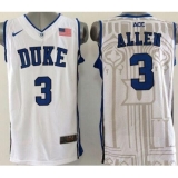 Blue Devils #3 Grayson Allen White Basketball New Stitched NCAA Jersey