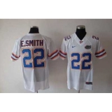 Gators #22 E.Smith White Embroidered NCAA Jersey