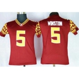Seminoles #5 Jameis Winston Red Limited Stitched Youth NCAA Jersey