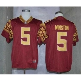 Florida State Seminoles #5 Jameis Winston Red Stitched NCAA Limited Jersey