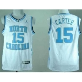 North Carolina #15 Vince Carter White Stitched NCAA Jersey