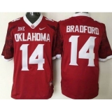 Men Oklahoma Sooners #14 Sam Bradford Red New XII Stitched NCAA Jersey