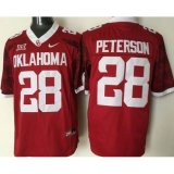 Men Oklahoma Sooners #28 Adrian Peterson Red New XII Stitched NCAA Jersey