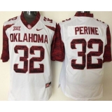 Men Oklahoma Sooners #32 Samaje Perine White New XII Stitched NCAA Jersey
