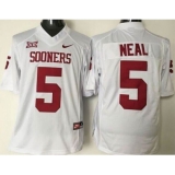 Men Oklahoma Sooners #5 Durron Neal White XII Stitched NCAA Jersey