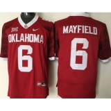 Men Oklahoma Sooners #6 Baker Mayfield Red New XII Stitched NCAA Jersey