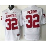 Oklahoma Sooners #32 Samaje Perine White XII Stitched NCAA Jersey