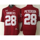 Oklahoma Sooners #28 Adrian Peterson Red Stitched NCAA Jersey