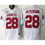 Oklahoma Sooners #28 Adrian Peterson White Stitched NCAA Jersey