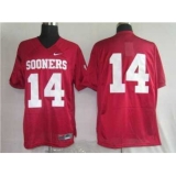 Sooners #14 Sam Bradford Red Embroidered NCAA Jersey