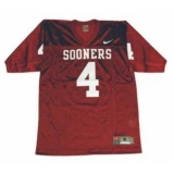 Sooners #4 Red Embroidered NCAA Jersey