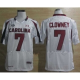Under Armour South Carolina Javedeon Clowney 7 New SEC Patch NCAA Football - White