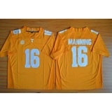 Tennessee Vols #16 Peyton Manning Orange Stitched NCAA Jersey