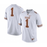 Texas Longhorns 1 White Nike College Jersey