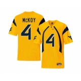 West Virginia Mountaineers 4 Kennedy McKoy Gold College Football Jersey